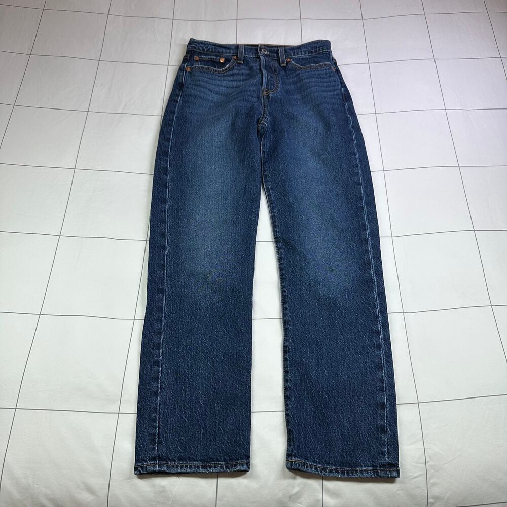 Levi's Premium Jeans Womens 26 Blue Wedgie Straight Leg Button Fly High Rise